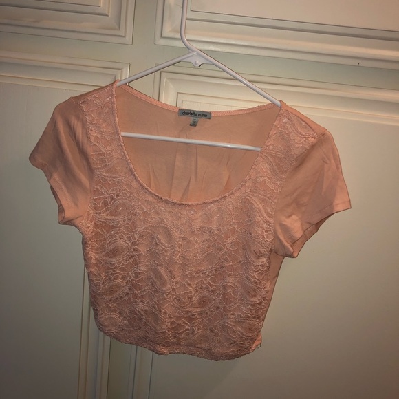Charlotte Russe Tops - Peach crop top